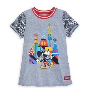 Disney Mickey Mouse Celebration Sequin T-
Shirt for Girls XXS